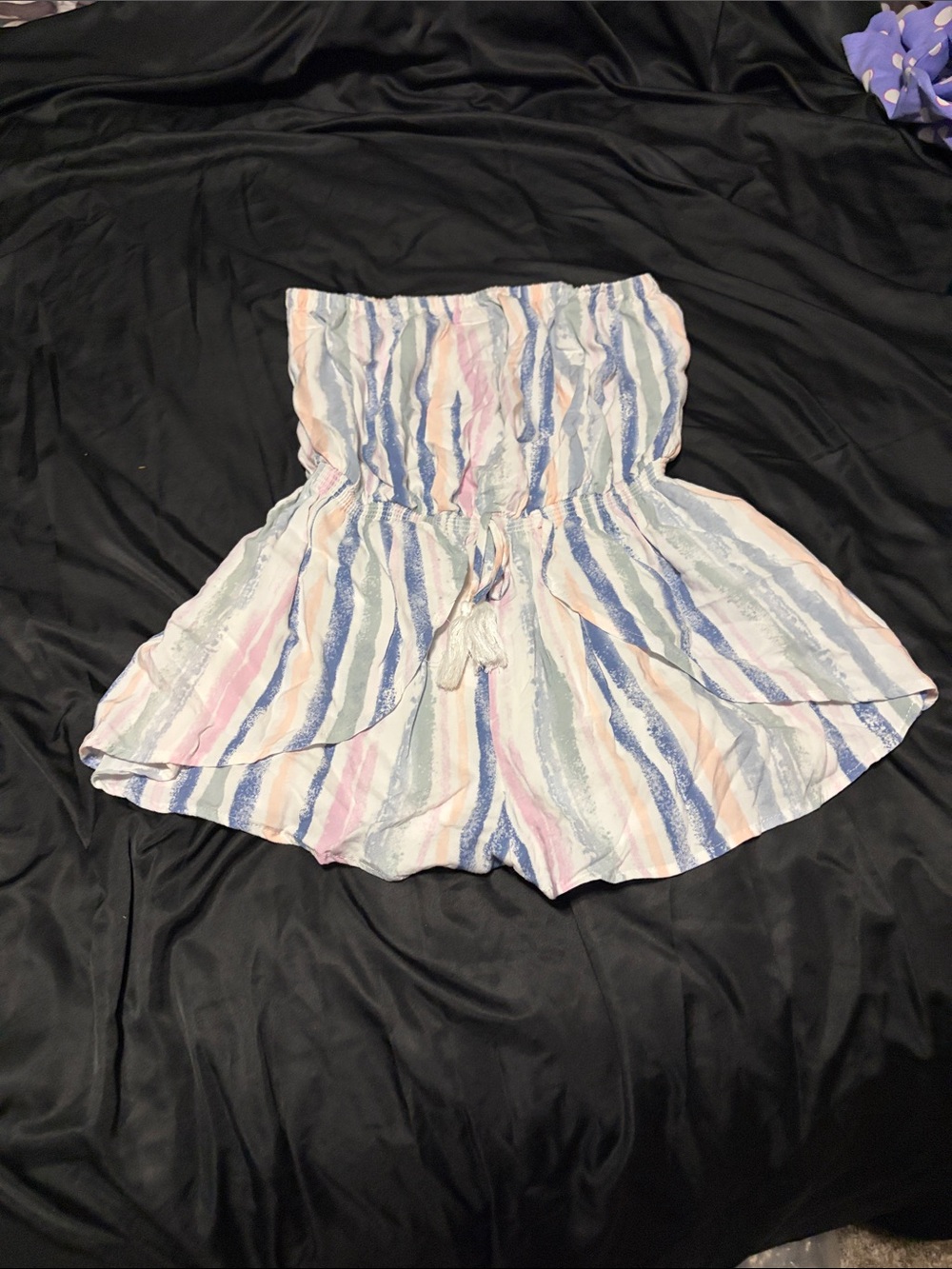 Ocean Drive Pastel Striped Romper - Blue, Pink, Cream